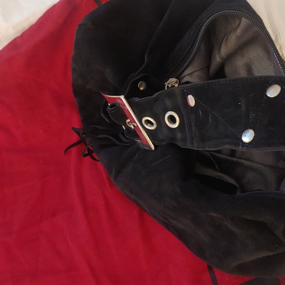Black Suede Hobo Handbag Christopher Kon - Picture 5 of 5